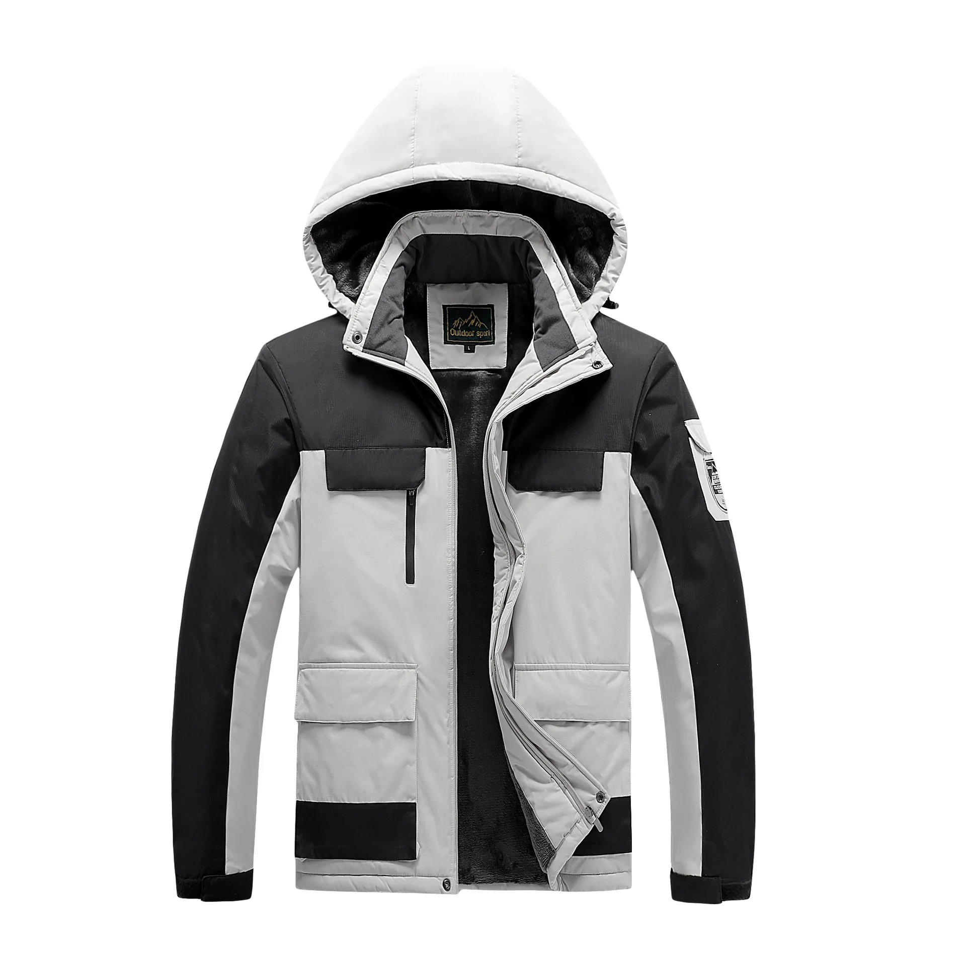 

Men Women Outdoor Jacket Lovers Windbreaker Cotton-padded Fleece Jacket Windproof Waterproof Warm Mountaineering Clothing