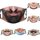 Новые забавные сильный борода рот Косплэй Для женщин мужчин маски унисекс уход за кожей лица-Защита Велоспорт пятна дышащие взрослые маска к Хэллоуину