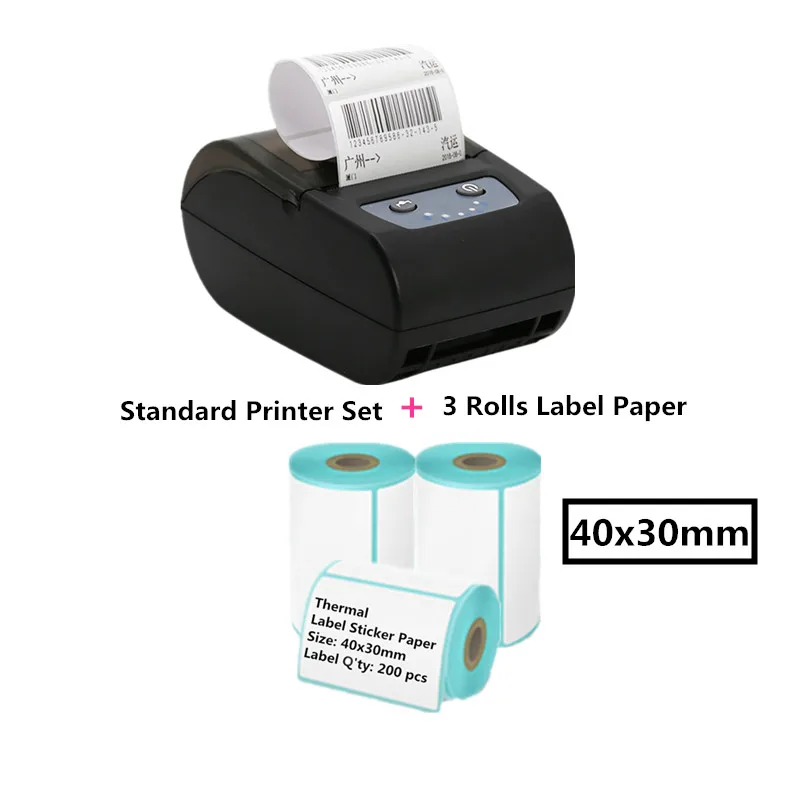 Мини этикетка штрих-код стикер Принтер термопринтер 2 в 1 принтер Счетная машина 20