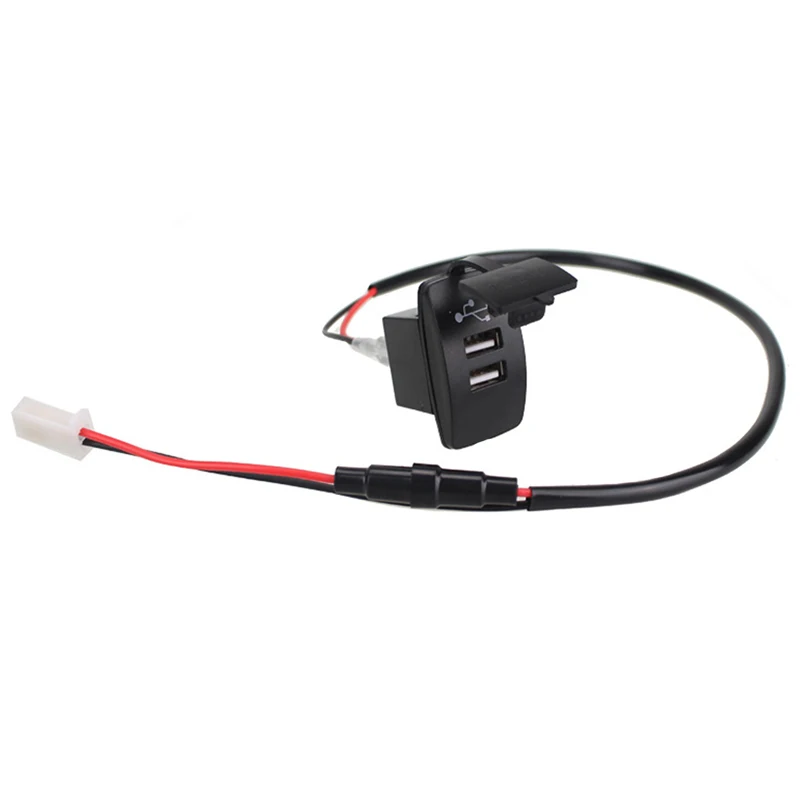 3.1A 5V Car Dual USB Socket Charger Boat Shaped Output 12-24V Power Adapter for Motorbike Caravans |