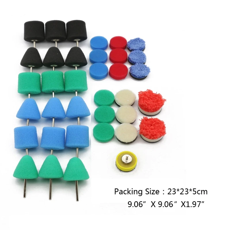 

36pcs/61pcs Polishing Agent Polishing Sponge Polishing Pad Kit for Car Beauty Detailing Polisher Polishing Machine Hub