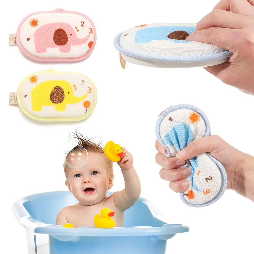 

Bath Cotton Bath Towels Bath Ball Moisturizing Scrubber Elephant Pattern Bath Sponge Infant Children Rub Shower Brush