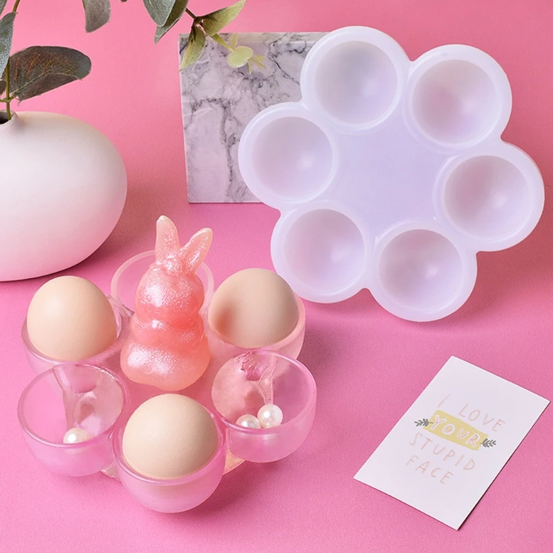 

6 Holes Eggs Storage Box Epoxy Resin Mold Jewelry Earrings Organizer Case Silicone Mould DIY Crafts Ornaments Mold