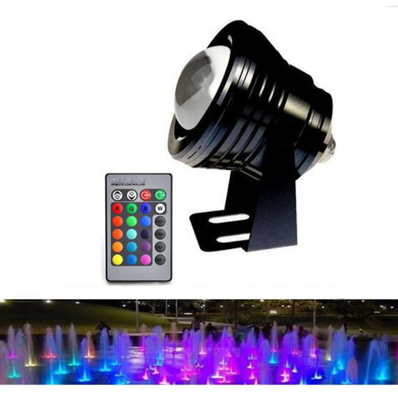 

LED Remote Control Fountain Light Color Changing Waterproof RGB Underwater Lamp