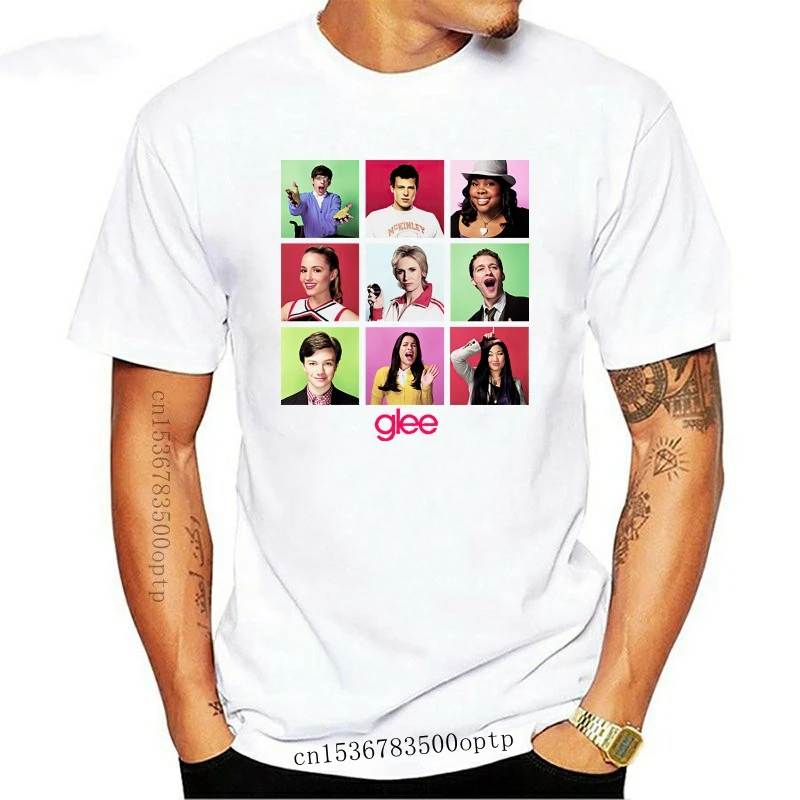 

Новинка Glee Cast Tv Show Graphic мужская белая футболка Летняя одежда для взрослых
