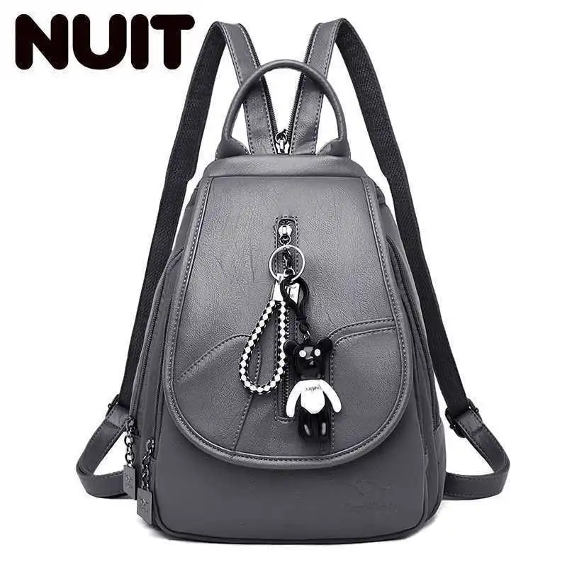 2020 классические женские кожаные рюкзаки для девочек женский рюкзак колледжа и