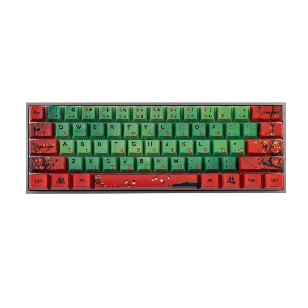 

OEM, пятисторонние колпачки для механической клавиатуры Sub Dye Cherry, толстые колпачки для механической клавиатуры красного, желтого и зеленого ...