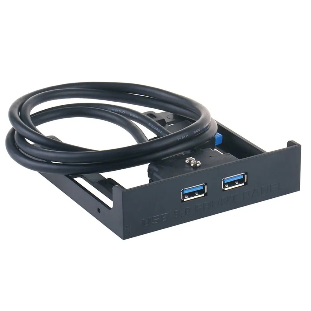 

2 Port USB 3.0 Front Panel 19 Pin USB3.0 Hub Expansion Bay Adapter Plastic Bracket For PC Desktop 3.5 Inch Floppy Bay