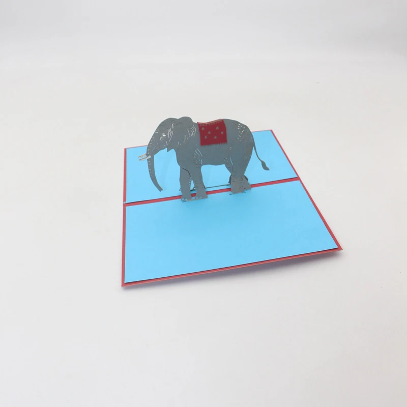 3D ручной работы мультфильм животных комикс бумага со слоном благословение