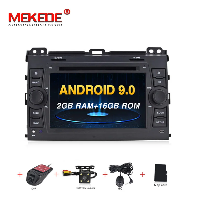 PX3 DVD CAMERA DVR MEKEDE Android9.0 4G ram 64G rom RDS автомобильный мультимедийный плеер для toyot prado 120 2003-2009 Автомобильный gps навигатор радио wifi Casstee - Цвет: PX3 DVD CAMERA DVR