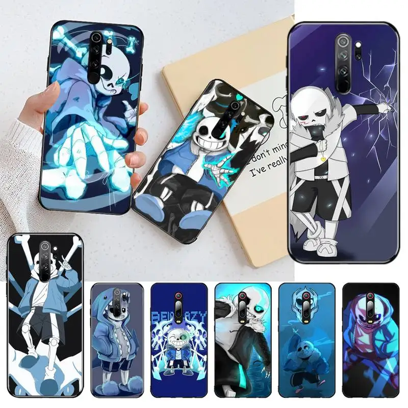 

YJZFDYRM undertale papyrus sans doggo Bling Cute Phone Case for Redmi 8A Note 9 8 8T 7 6 6A 5 Go Pro Redmi 9 K20