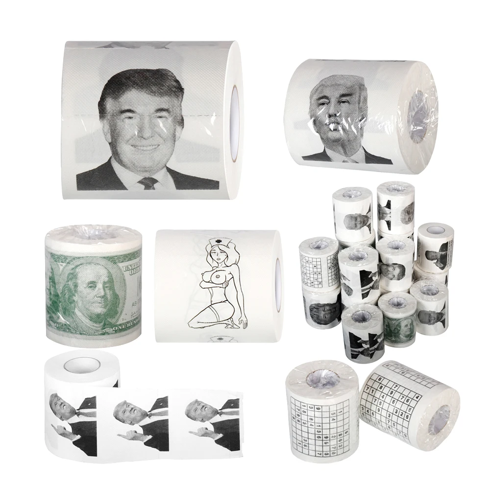 Креативный рулон бумажных салфеток Дональд Трамп Юмористическая туалетная