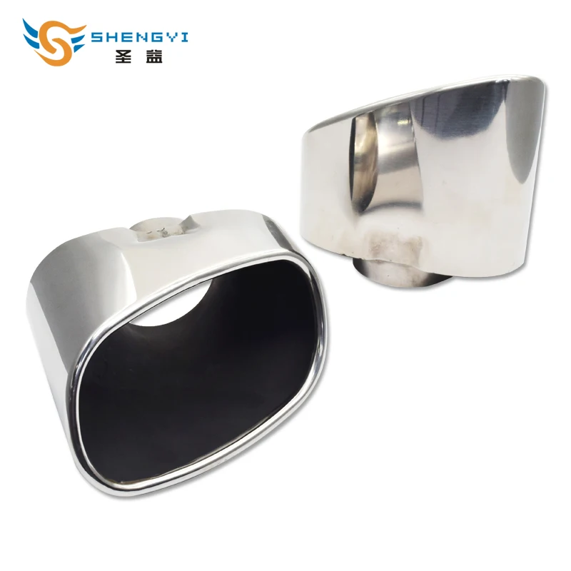 Высокое качество! Одна пара двойных наконечников для глушителя выхлопной трубы