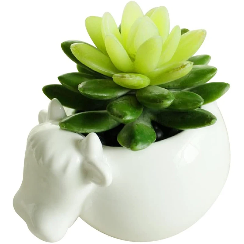 Милые животные коровы формы мультфильм керамические сочные кактус ваза