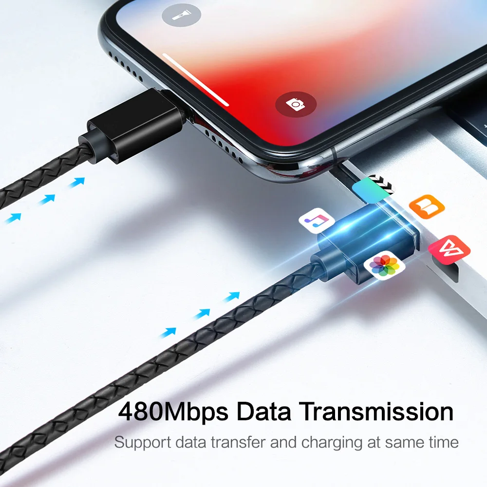 Магнитный кабель Moucit 3A 1 м Micro usb type C для iPhone быстрая зарядка USB магнитное зарядное