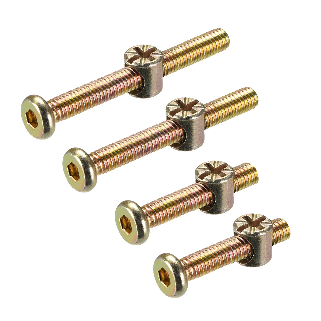 Uxcell набор гаек для мебели 10/20 мебельных болтов M6 x 35/40/50/62 мм шестигранный винт с