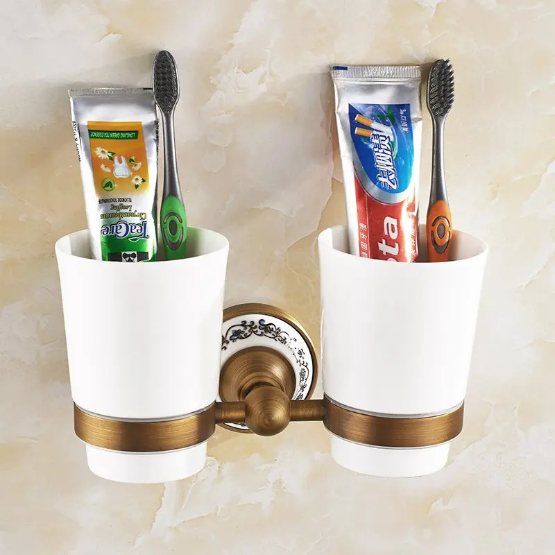 Античный латунный матовый аксессуар для ванной комнаты держатель полотенец