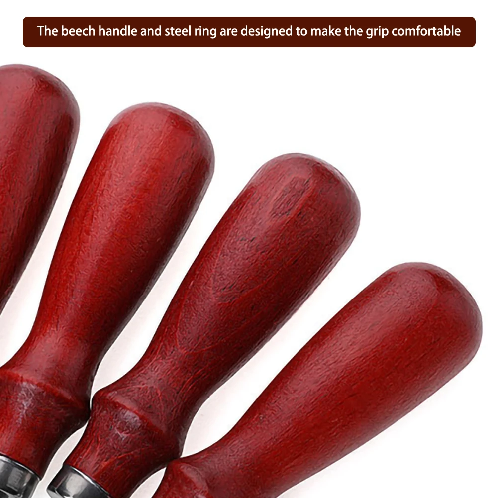 

Professional Leather Craft Tools Kit Hand Sewing Stitching Punch Carving Work Saddle Set DIY Tool Leather Craft Beveller 1/4pcs