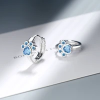 925 sterling silver royal blue zircon cz huggie 9mm hoop earring piercing ohrringe earring luxury fashion jewelry accessories