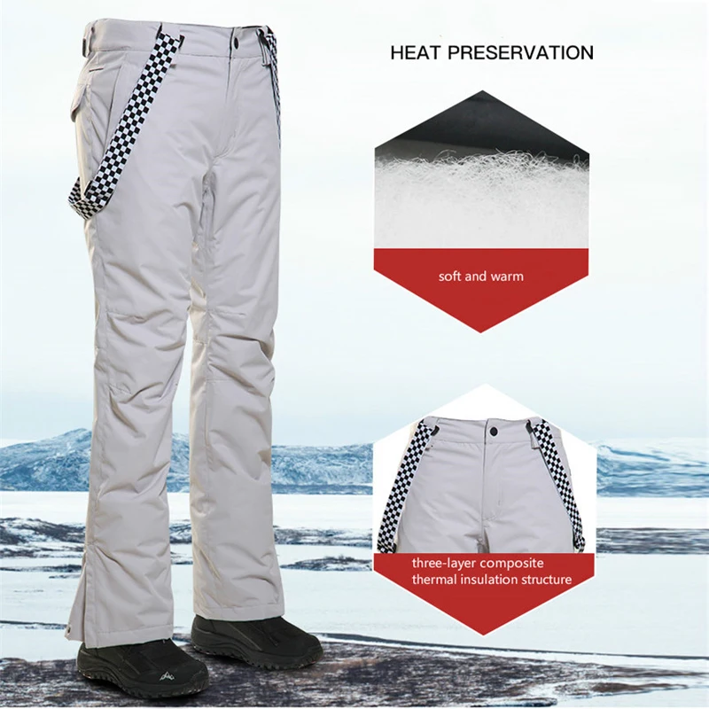 SMN Сноубордические штаны Зимние теплые мужские уличные брюки для взрослых