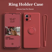 case for xiaomi mi 11 10 pro 10t lite case ring holder silicone cover for redmi note 9 9s pro max k30 k40 case for poco x3 nfc