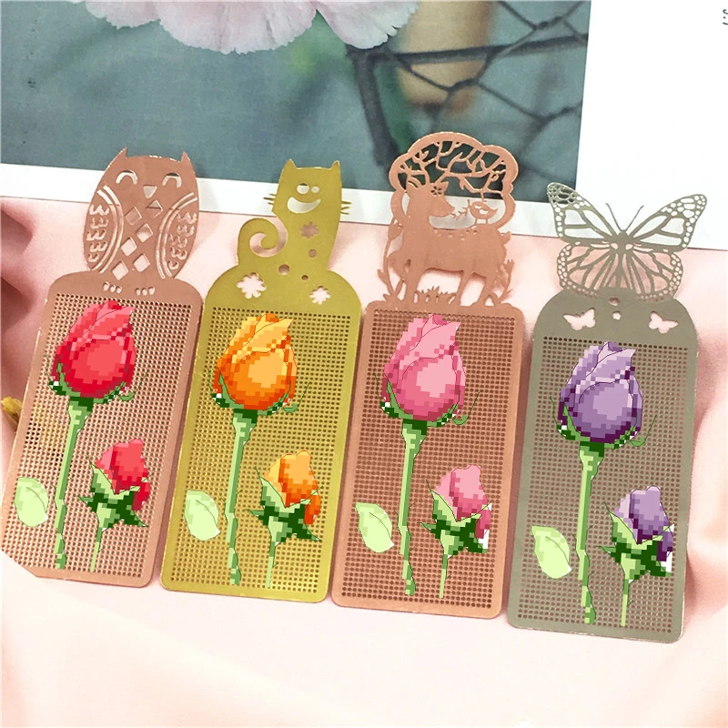 Новая закладка для вышивки крестиком своими руками металлическая Серебряного и