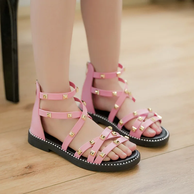 

Fashion Rivet Princess Kids Shoes For Baby Girls Party Summer School Children'S Beach Dress Sandals Girlish 1 3 5 8 9 10 11 Year