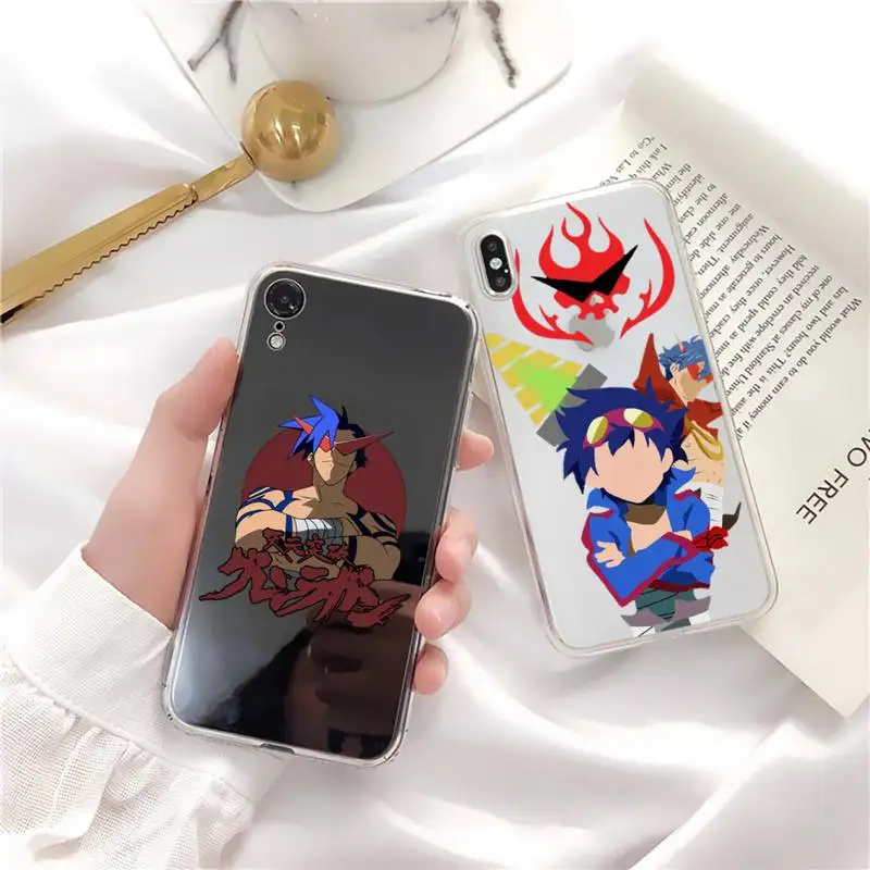 

Tengen Toppa Gurren Lagann Phone Case for iphone 13 11 12 pro XS MAX 8 7 6 6S Plus X 5S SE 2020 XR case