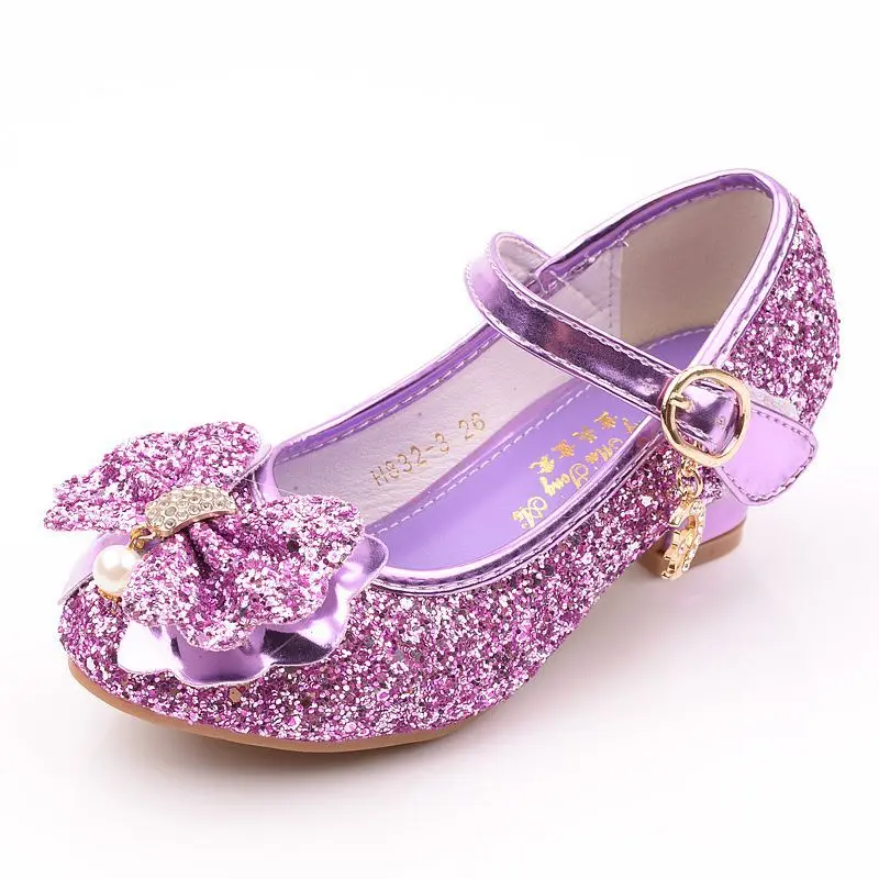 

SKOEX Girls Princess Shoes for Kids Mary Jane Low Heel Glitter Wedding Dance Shoes Party Dress Shoes for Childrens Sandals