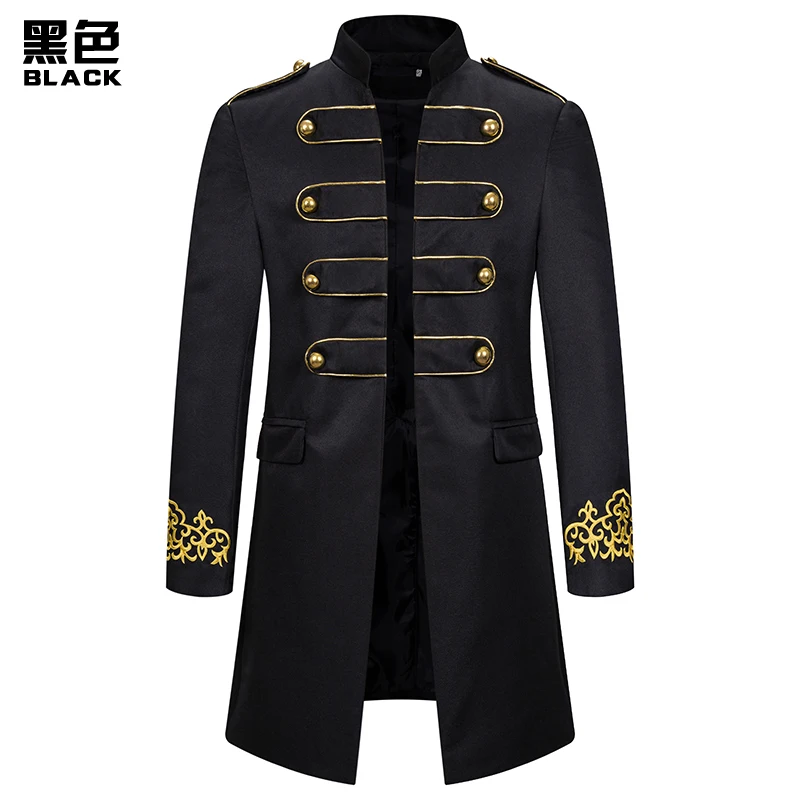 Мужской осенний тренчкот Длинный свободный двубортный пиджак с
