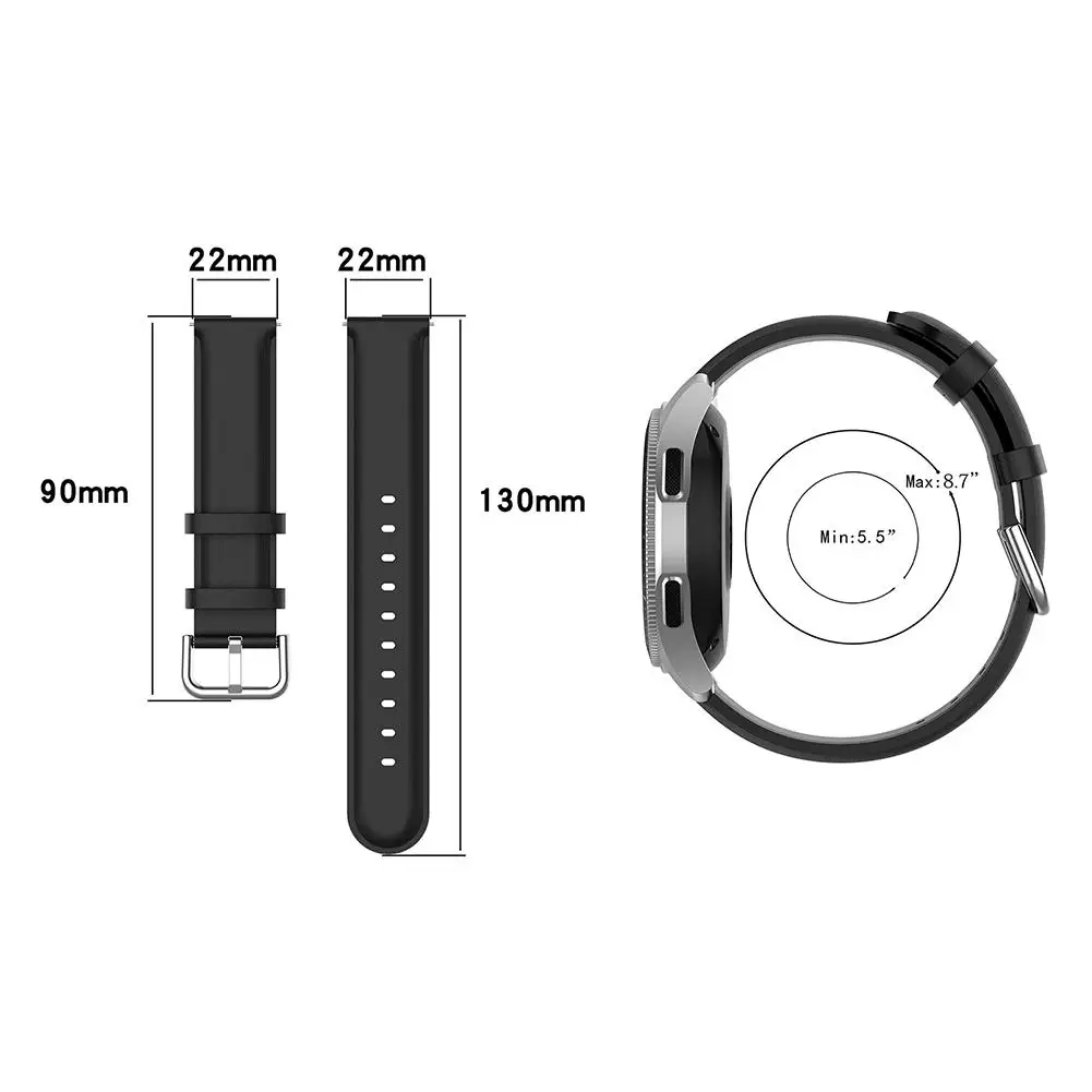 Высокое качество 22 мм кожаный ремешок для Samsung Galaxy Watch 46 Gear S3 спортивный часов Quick