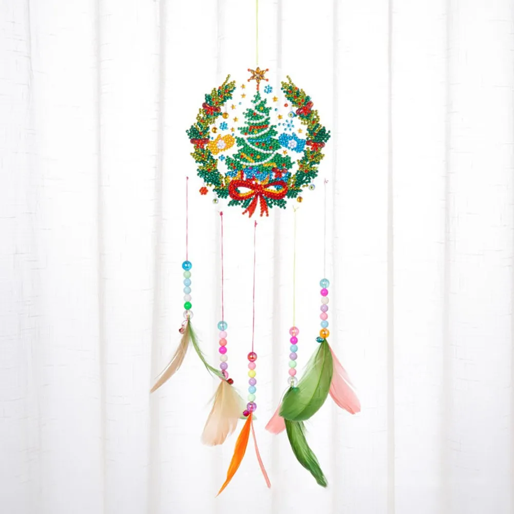 

5D DIY Diamond Painting Acrylic Wind Chime Pendant Art Christma Home Wall Decoration Special Shaped Drill Diamond Embroidery