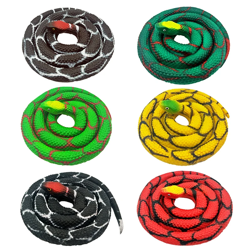 

1 Pc Novelty Halloween Gift Tricky Funny Spoof Toys Simulation Soft Scary Fake Snake Horror Toy For Party Event