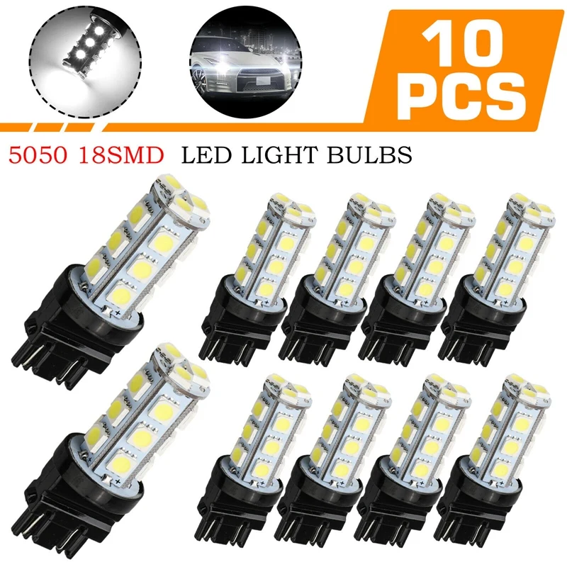 10 шт. светодиодные лампы 3157 3156 18SMD для заднего тормоза/остановки/поворота |