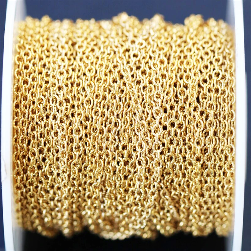 100% 14K Gold Filled Patterned Cable Chain Chain 1.8MM Chain Necklace Gold jewelry Minimalist Gold Filled Chain DIY Jewelry