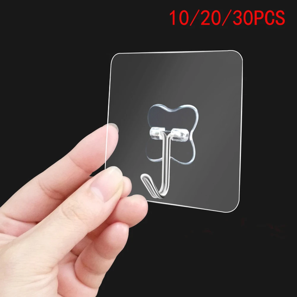 

10/20/30cs Wall Hangers Hooks Suction Cup Strong Self Adhesive Heavy Load Rack Kitchen Bathroom Transparent Wall Vacuum Sucker