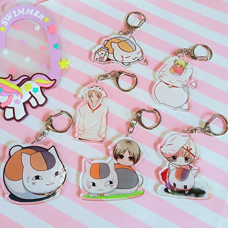 

Anime Acrylic Little Matchmaker Transparent Keychain Acrylic Dating Natsume Yuujinchou Keychain Pendant