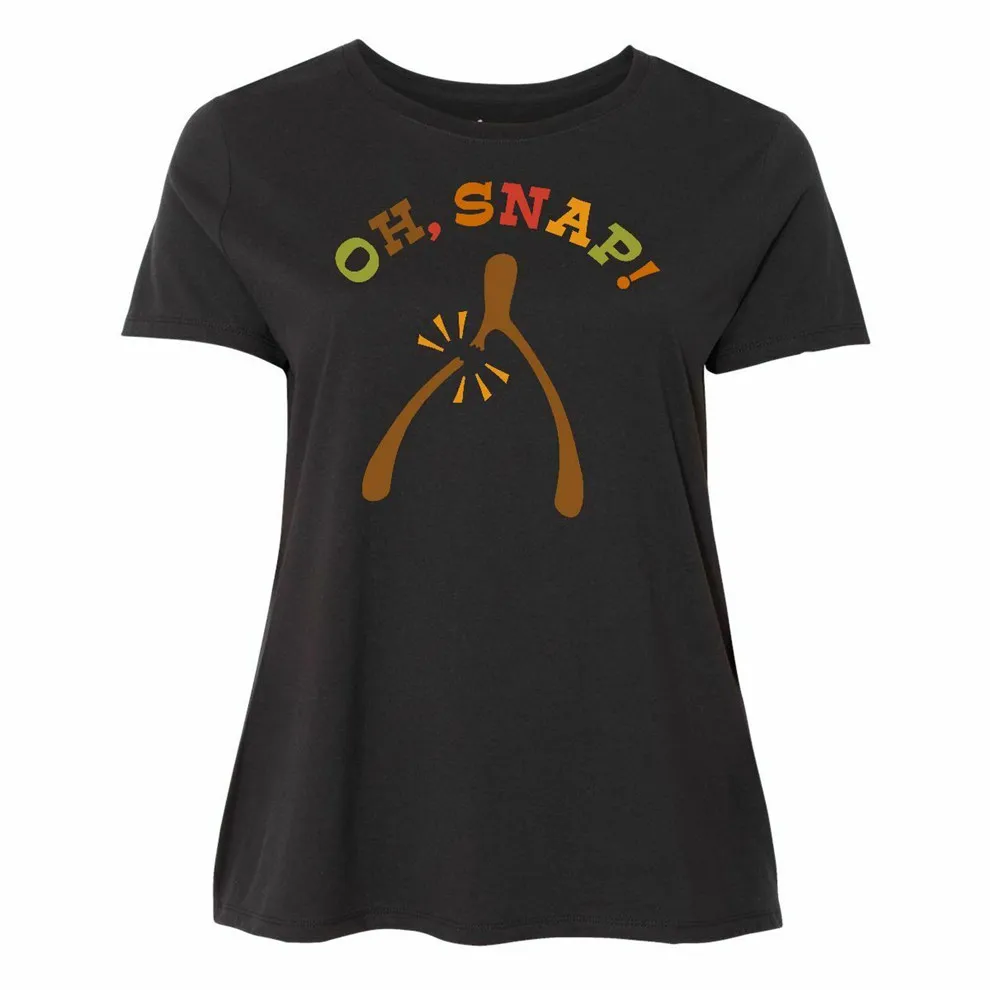 Inktastic Oh Snap Wishbone женская футболка размера плюс Веселая уличная для Дня