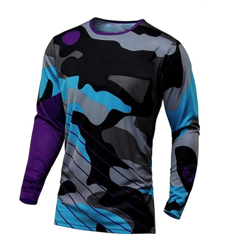 

Men's Long Sleeve Cycling Jersey Downhill Jersey Dirt Bike Jersey Bicycle Jersey Top Mountain MTB Road Bike Cycling