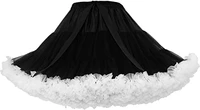 womens fluffy skirt for girl tutu skirts petticoats tulle skirt party dance black white 2022