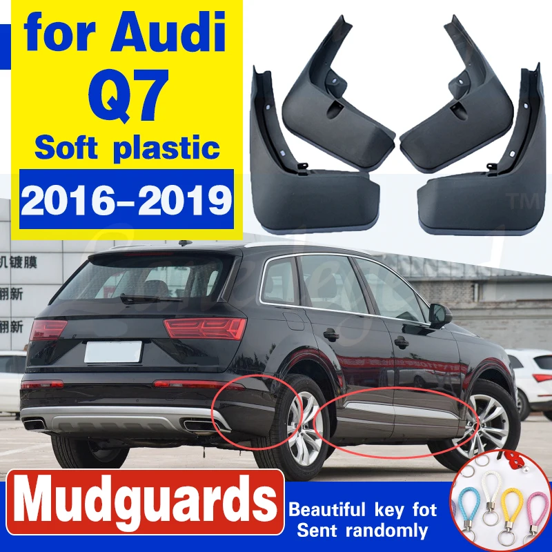 

FRONT + REAR MUDFLAPS FIT FOR 2016-2019 AUDI Q7 MUD FLAP MUD FLAPS SPLASH GUARDS MUDGUARDS MOLDED FENDER KIT ACCESSORIES