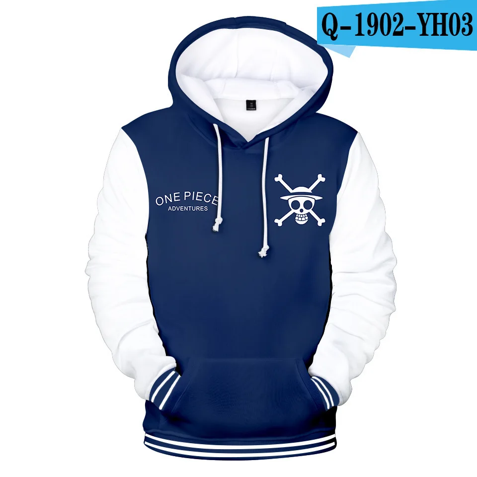 Q1902 3D Аниме one piece толстовки худи с Наруто для мужчин wo мужские пуловеры с длинными рукавами кофты Harajuku куртки пальто одежда - Цвет: Q1902