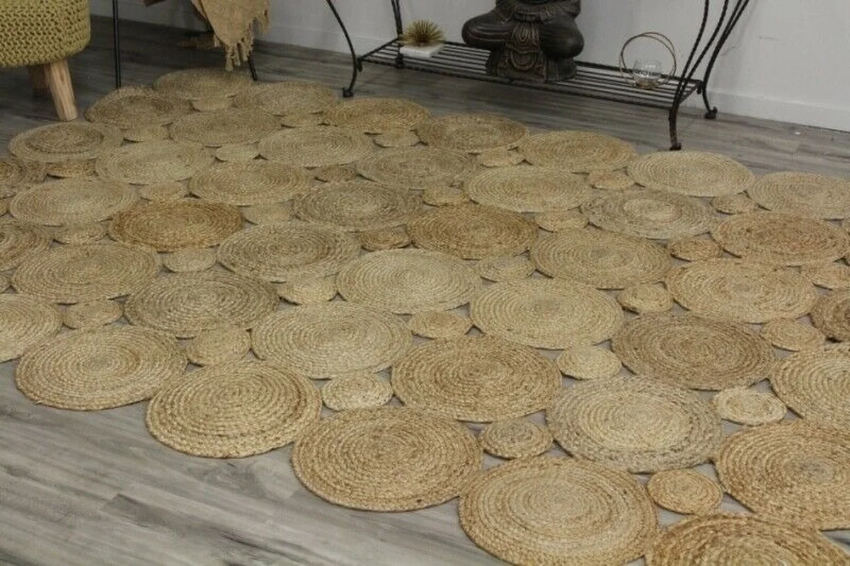 

Rugs and Carpets for Home Living Room Rug 100% Natural Jute Handmade Reversible Braided Modern Living Home Outdoor Rug