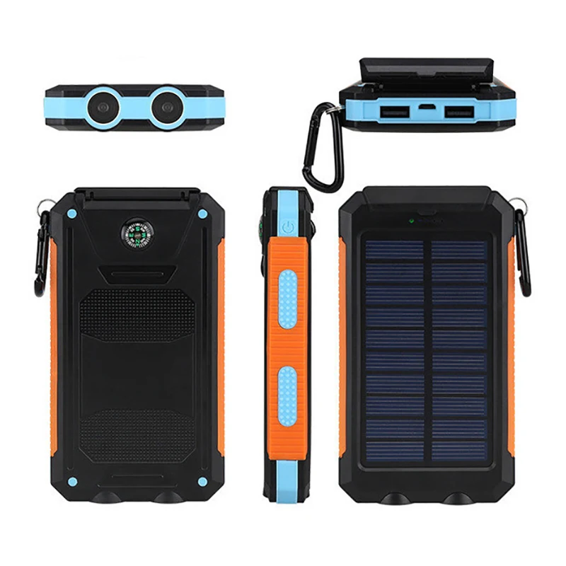 

6000mAh/8000mAh Solar Power Bank With LED Light Solar Power Bank For Xiaomi Samsung Travel Charger Fast Charging Power Supply