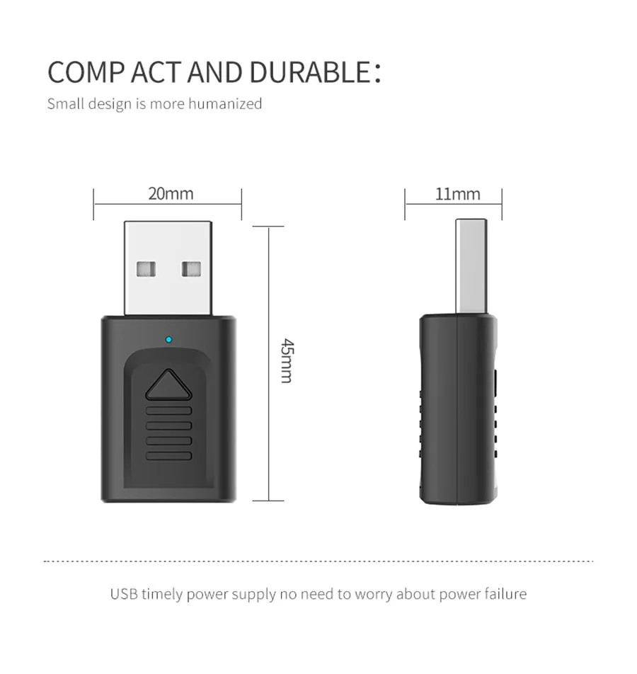 VIRCSYW Bluetooth 5.0 Audio Receiver Transmitter 4 IN 1 Mini 3.5mm Jack AUX RCA Stereo Music Wireless Adapter For TV Car PC | Электроника