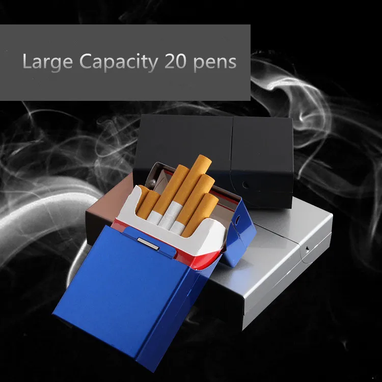 1 шт. алюминиевый чехол для сигарет сигарета держатель табака карманная коробка