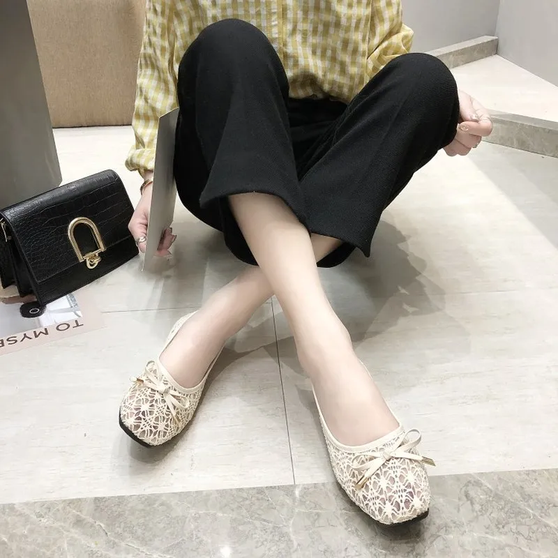 

Новые летние открытые женские туфли из дышащего материала, с мягкой подошвой; Обувь на плоской подошве повседневная Женская обувь женские с...