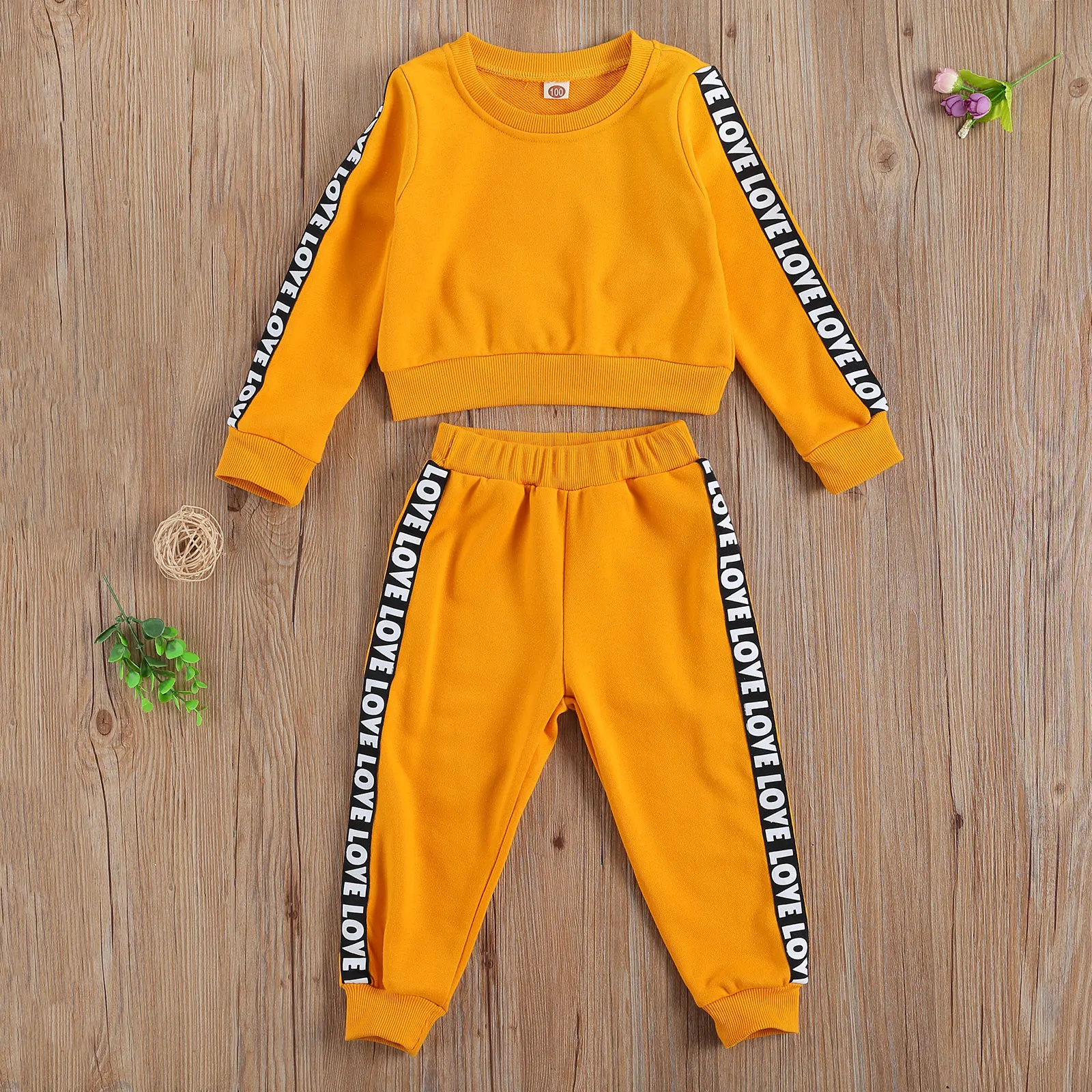 Комплекты одежды для девочек Сезон осень-зима Одежда маленьких Спортивный