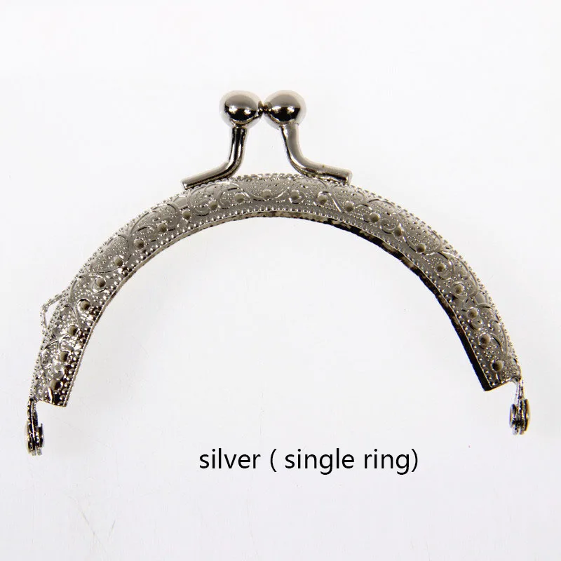 10Pc 8.5cm Round Metal Frame for Coin Purse Handle Clutch Bag Handbag Accessory DIY Leather Craft Purse Clasp Lock Bags Hardware