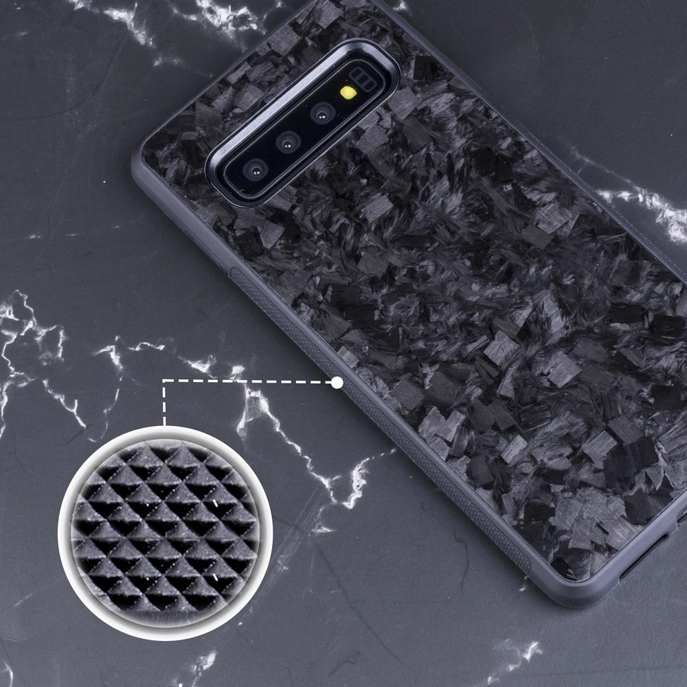 Чехол из настоящего кованого углеродного волокна для Samsung S10 S10E задняя крышка